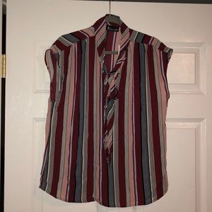 7th Avenue - Striped Bow Blouse